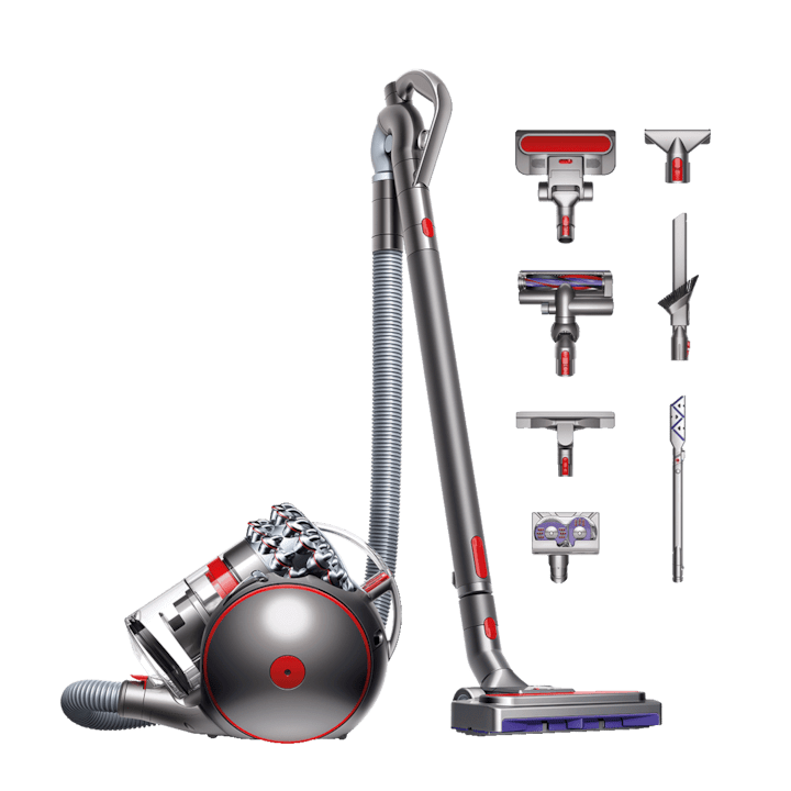 Прахосмукачки Dyson: Какви Модели Има и Какво Означават? Таблица Прахосмукачка Dyson Big Ball Absolute 2 без торба, 700 W, 35 циклона, 7 аксесоара, без филтри, които изискват миене, сива