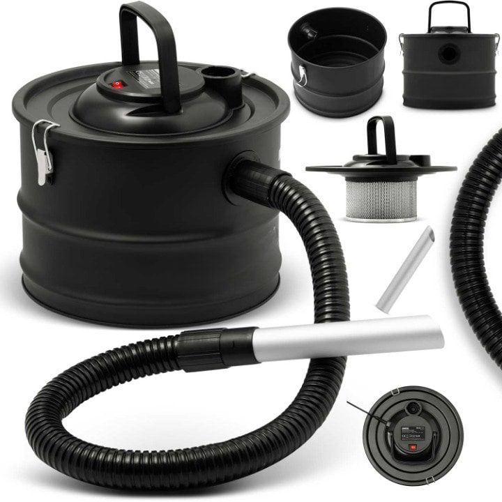 Прахосмукачка за Пепел – Нашите Фаворити Прахосмукачка за пепел и прах, с функция за обдухване за печки, камини, скари, камини, idealSTORE, номинална мощност на турбината 1200 W, резервоар 15 л, въздушен поток 25 l/s, включен HEPA филтър, издръжливи метални куки, издръжлива ергономична дръжка