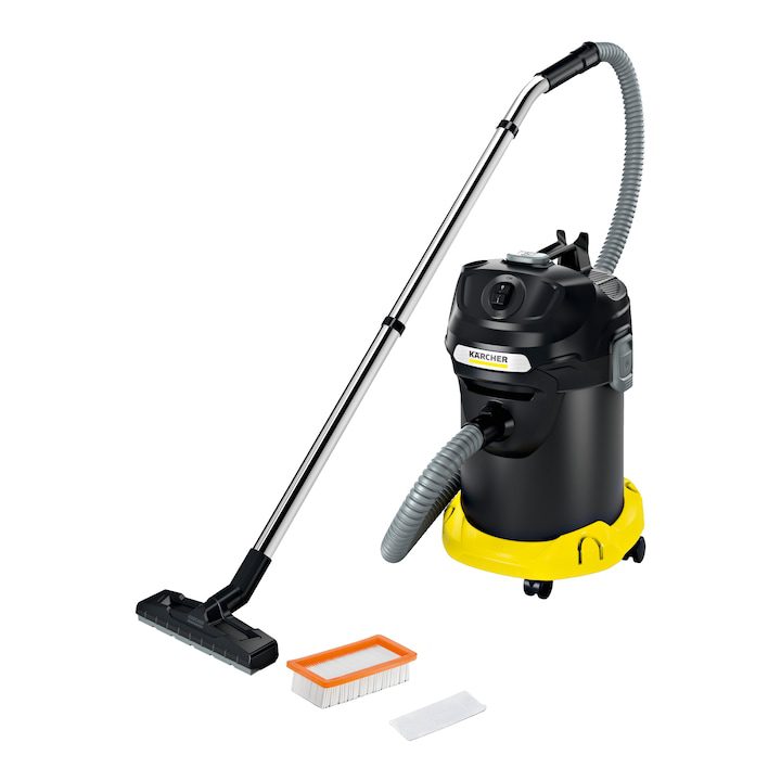 Прахосмукачка за Пепел – Нашите Фаворити Прахосмукачка за пепел Karcher AD 4 Premium , Мощност 600W, Метален резервоар 17 л, Метален смукателен маркуч, Интегриран филтър за почистване, Всмукване на студена пепел