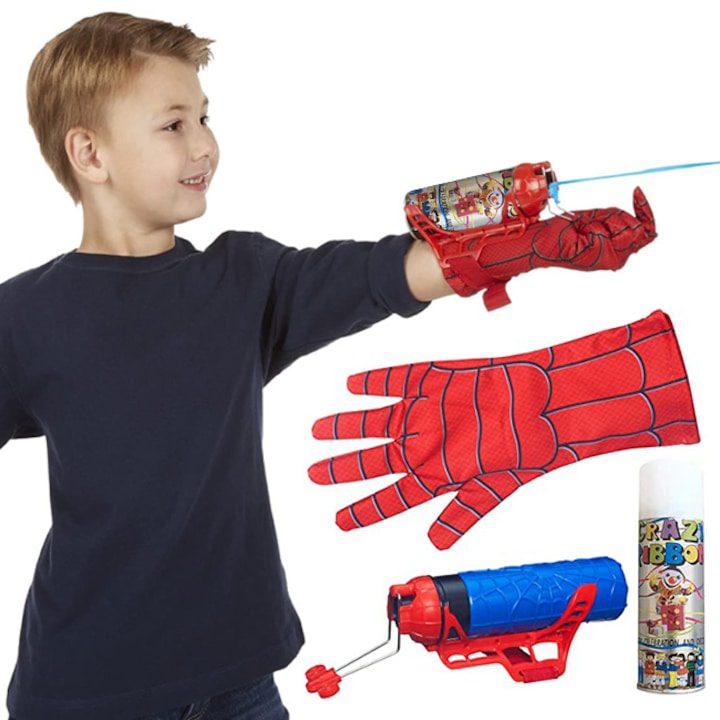 Маски и костюми за деца през 2025: Тенденции, идеи и полезни съвети 🎭✨ Ръкавица Vika®, Спайдърмен, Изстрелваща паяжина, Комплект, 4 части