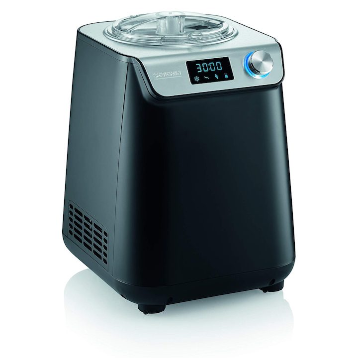 Машини за Сладолед с Компресор: Как да изберем? Severin EZ 7407 машина за сладолед и кисело мляко, компактна с компресор, неръждаема стомана, 500 W