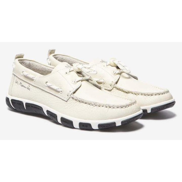 Мъжки мокасини: стил и удобство за всеки ден Спортни мокасини TBS, Janaele, бели, мека кожа, за плаване, 36 EU