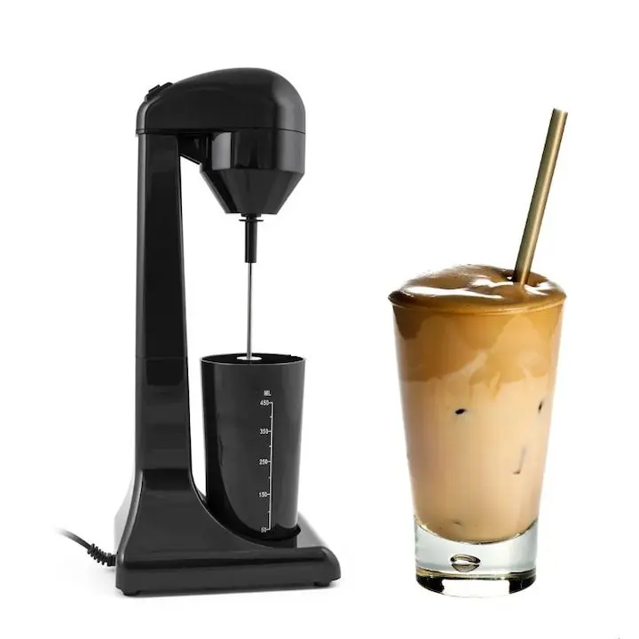 Стоящ миксер за фрапе MUHLER Fmx100P, 100W, бъркалка от неръждаема стомана, купа 450мл., 2 степени за работа, Черен