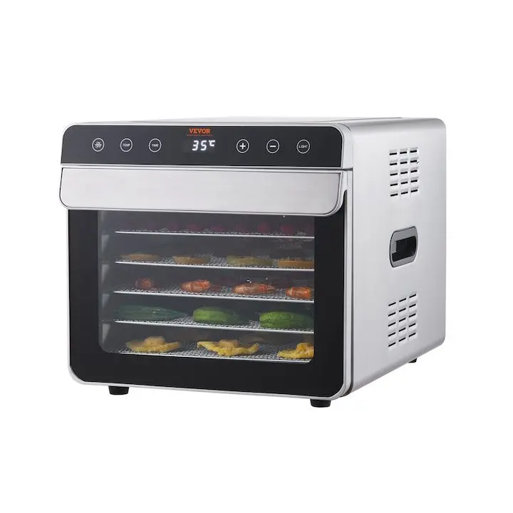 Сушилня за плодове и зеленчуци Vevor SS-06A, Регулируем таймер и температура, Мощност 700W, Подходяща и за месо