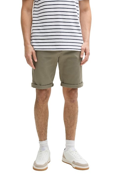 Къси Мъжки Панталони - Най-Добрата Колекция Tom Tailor, Чино бермуди със скосени джобове, Маслинено зелено