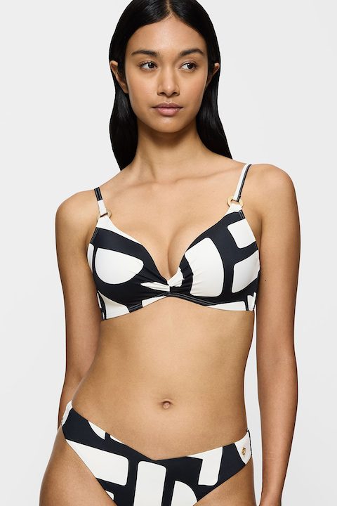 Бански Триумф - Най-Харесваните Модели за Лято 2025 Triumph, Горна част на бански Summer Allure с повдигащ ефект, Бял/Черен