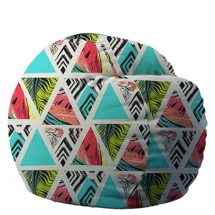 Как да Изберем Идеалния Барбарон? Барбарон Pufrelax King Size, Перящ се калъф, Пълнеж с микс от мемори пяна и дунапрен, 600л, Watermelon Sugar, Многоцветен