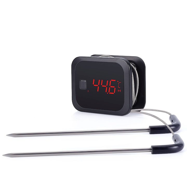 Безжичен дигитален термометър за готвене, INKBIRD, 2 сонди, Bluetooth, 0-250C, 64x85x25 мм