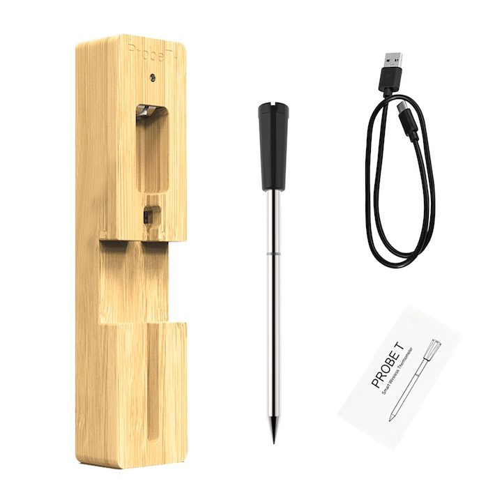 gxwcyi интелигентен термометър за месо, Bluetooth, водоустойчив, 100 м обхват, акумулаторен