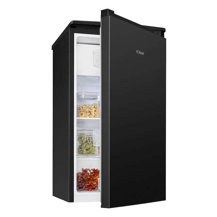 Топ 10 Малки Хладилници - Нашите Фаворити за 2025 Година Хладилник Bomann, мини, 91 литра, 3-литров фризер, черен, 44.5x83.5x47 см