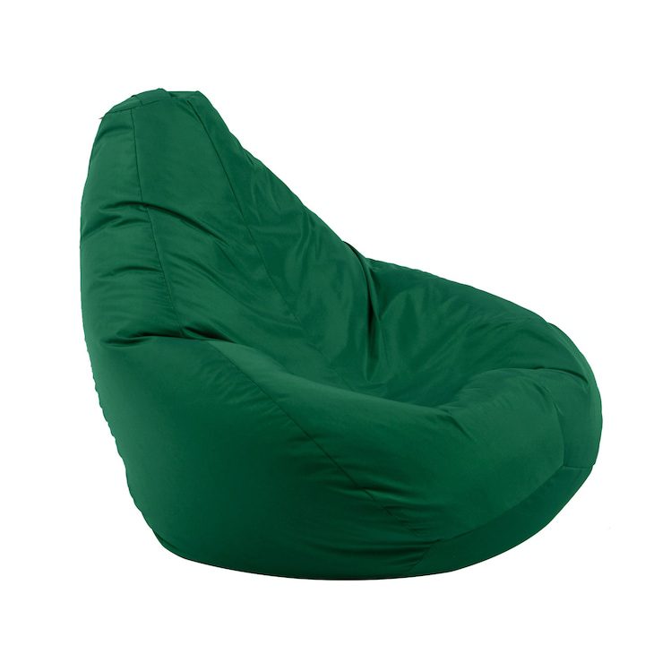 Как да Изберем Идеалния Барбарон? Пуф Pufrelax, круша, 220л., Nirvana Hobbit - Teteron Green, Подходящ за открито, Перящ се калъф, Пълнеж от Полистиролни перли