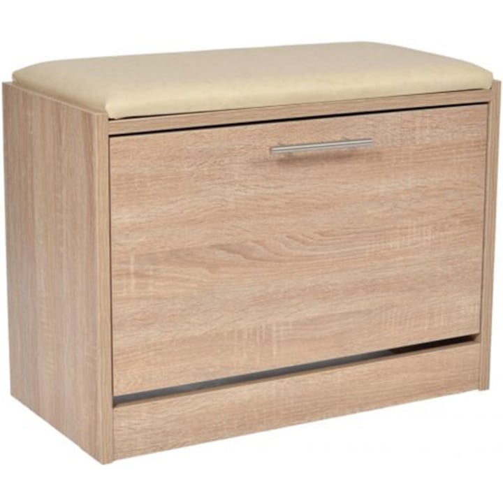 Шкаф за Обувки - Най-Добрия за 2025 Година Пейка шкаф за обувки Kring Uno, 60x46x30 см, Сонома