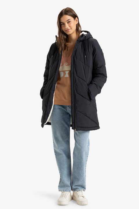 Дамски Якета 2025 - Вижте кои са Най-Желаните в България ROXY, Капитонирано зимно яке Better Weather, Черен