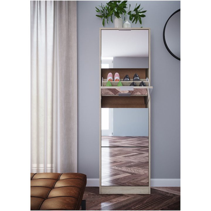 Шкаф за Обувки - Най-Добрия за 2025 Година Шкаф за обувки Irim Scout, 50x25x163.5 см, Сонома Арвен