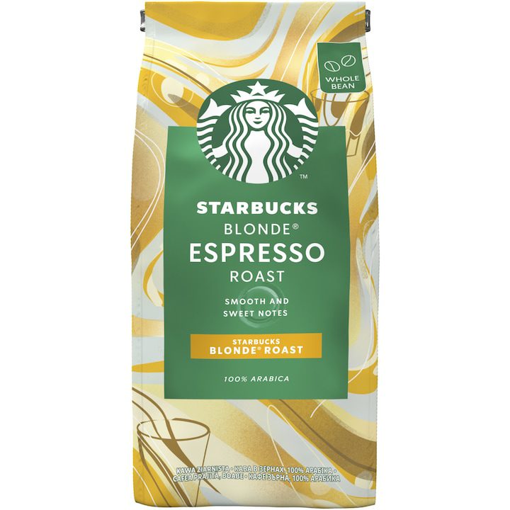 Кафе на Зърна - Кои са Най-Високо Оценяваните в България Кафе на зърна Starbucks Blonde Espresso Roast, 200 гр