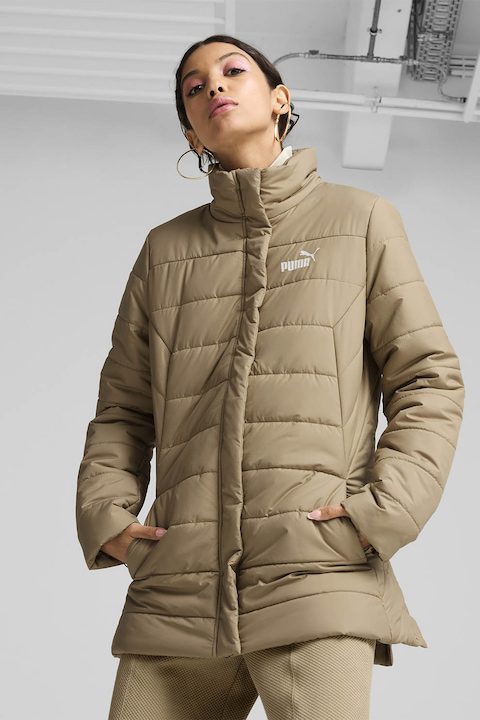 Дамски Якета 2025 - Вижте кои са Най-Желаните в България Puma, Дълго подплатено зимно яке ESS+, Бежов