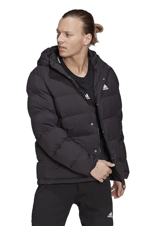 Мъжки Зимни Якета 2025 - Кои са Най-Добрите adidas Sportswear, Непромокаемо зимно яке Helionic с пухена вата, Черен