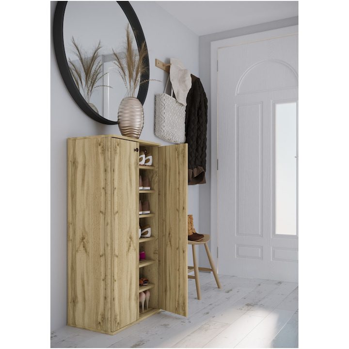 Шкаф за Обувки - Най-Добрия за 2025 Година Шкаф за обувки Irim Chaser, 55x36.5x118.5 см, Дъб Дакота