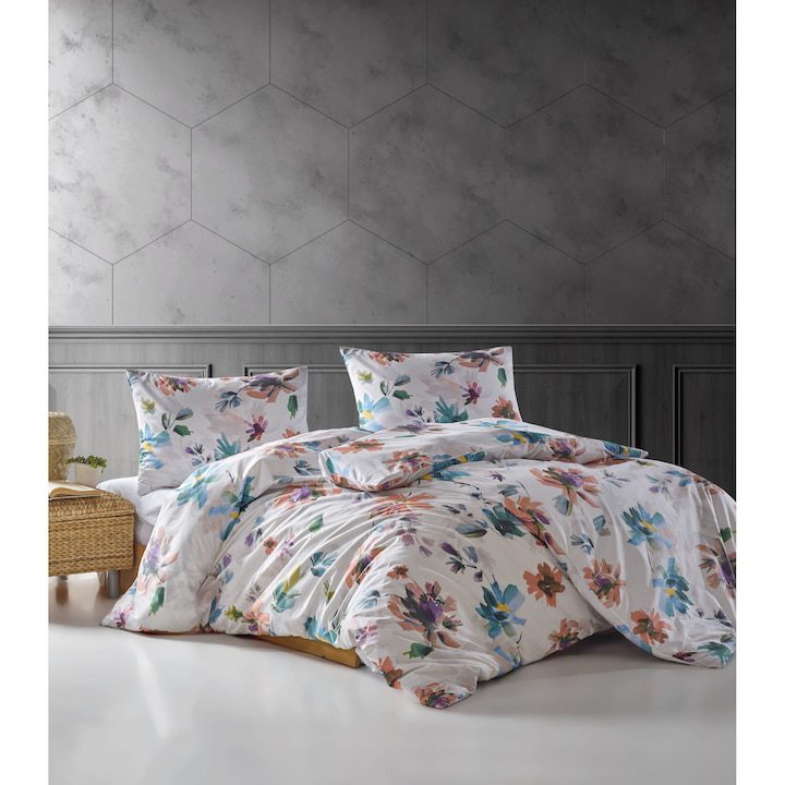 Спален Комплект 2025: Как да Изберете? Двойно спално бельо, Story Home, памук ранфорс 144TC, за 2 души, Моника