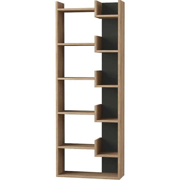 Етажерка за Книги - Топ 20 Най-Добрите Етажерка Kring Ren, 61x22x162 см, Sonoma/Wenge