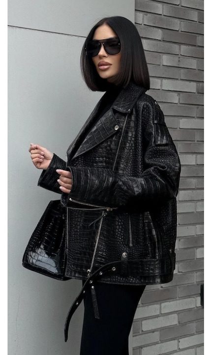 Дамски Якета 2025 - Вижте кои са Най-Желаните в България Яке с крокодилски ефект