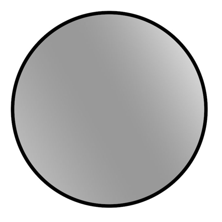 Огледало за Баня - Най-Желаните за 2025-2026 Година Кръгло огледало за баня Черен мат 80 х 80