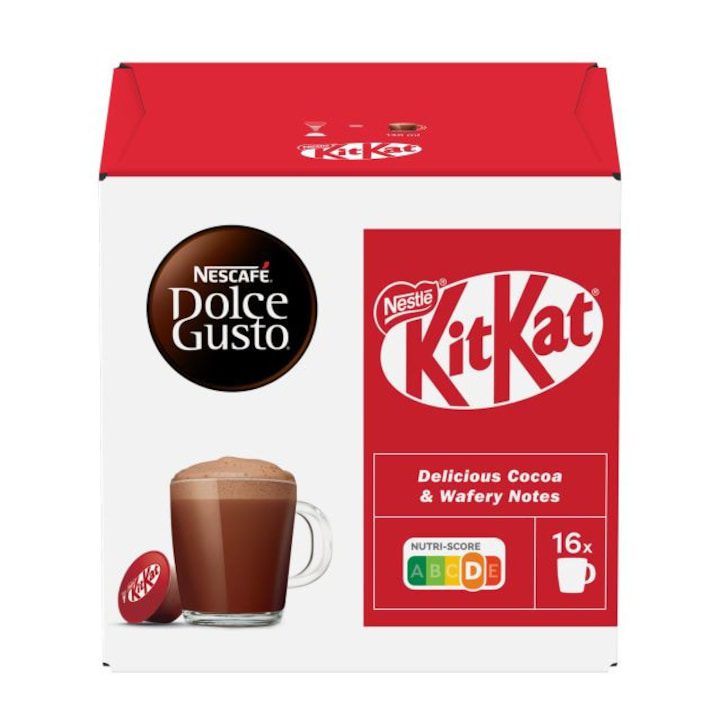 Долче Густо Капсули - Кои са Най-Добрите в България? Кафе капсули, Dolce Gusto, KITKAT Шоколад, 256г, 16 капсули/16 напитки