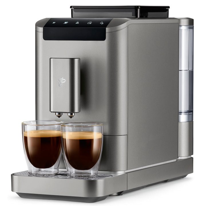 Топ 15 Най-Добрите Автоматични Кафемашини (Кафеавтомат) за 2025 Година Кафеавтомат Tchibo Esperto 2, 618791, 19 бара, Двойна дюза, Сребрист