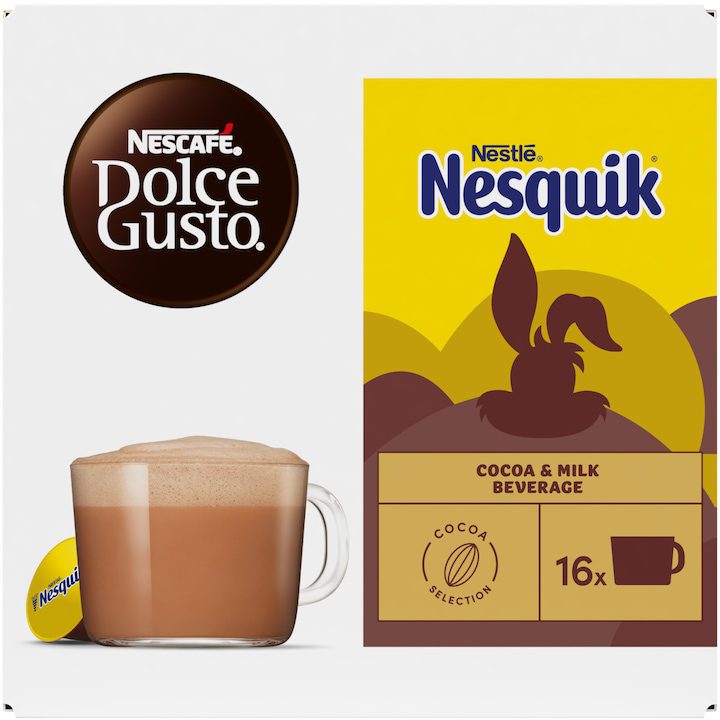 Долче Густо Капсули - Кои са Най-Добрите в България? Капсули Nescafé Dolce Gusto Nesquik Chocolate, 16 капсули, 256 г