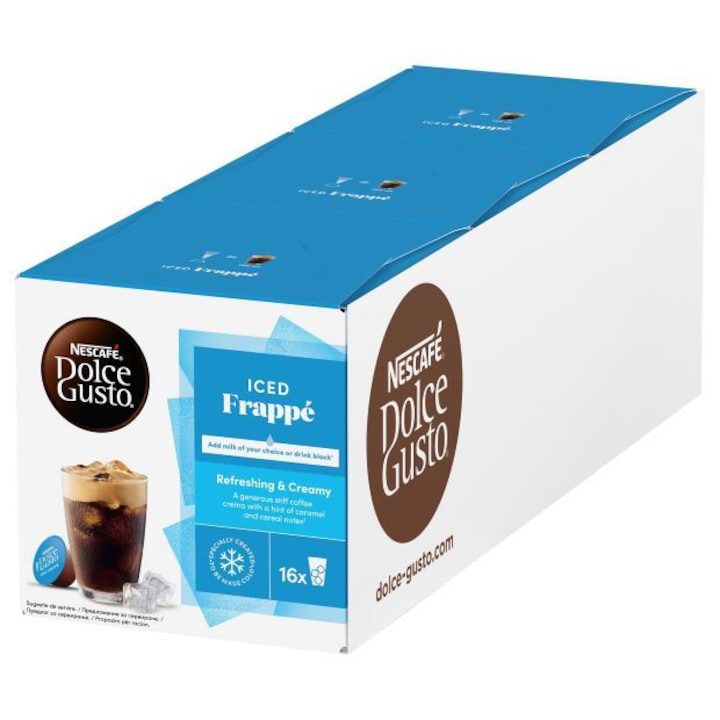 Долче Густо Капсули - Кои са Най-Добрите в България? Комплект кафе капсули, DOLCE GUSTO, ICED COFFEE, 3 кутии, 456g, 48 бр
