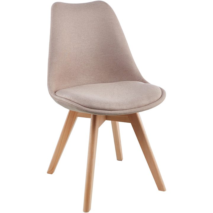 Трапезни Столове - Кои са Най-Предпочитаните за 2025 Година Комплект столове Kring Malmo, Текстилен материал, 4 броя, Бежов