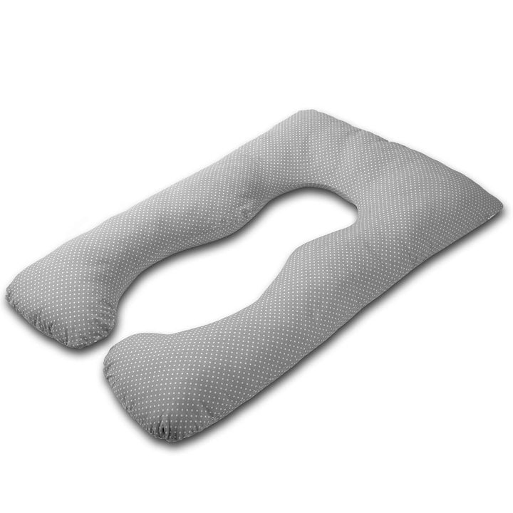 Мечтаната възглавница за бременни: комфорт и подкрепа през всеки етап Многофункционална възглавница за бременни Kidizi Inga XXL Grey Dots, Подвижен калъф, Памук