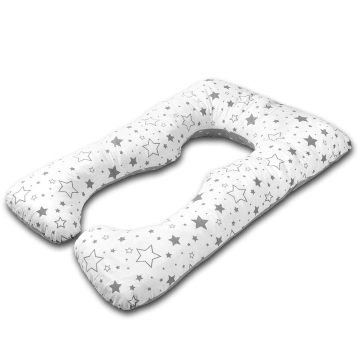 Мечтаната възглавница за бременни: комфорт и подкрепа през всеки етап Мултифункционална възглавница за бременни Kidizi Inga XXL Galaxy Grey, сваляща се памучна калъфка