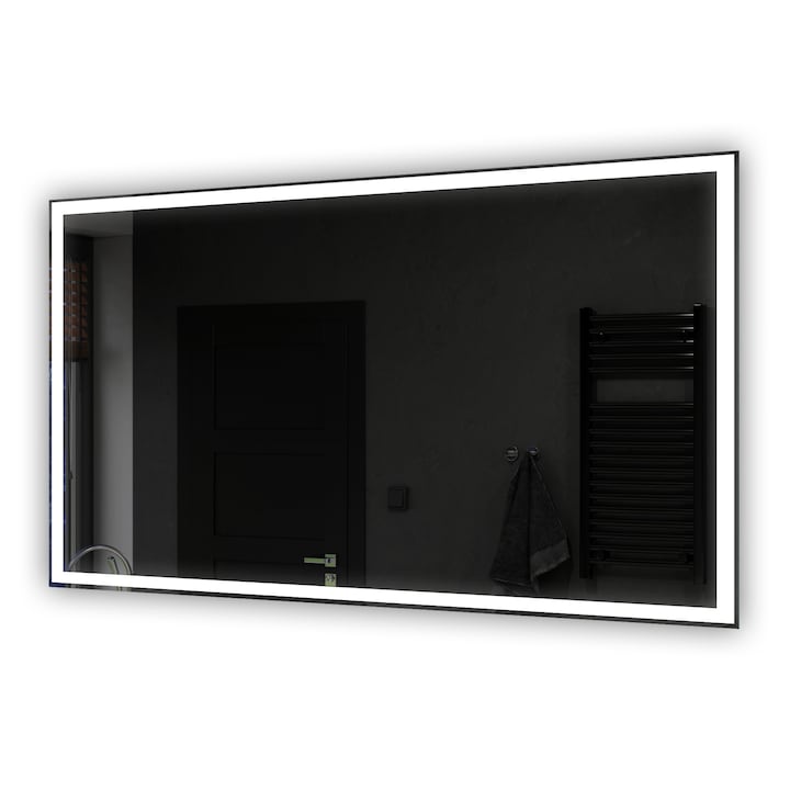 Огледало за Баня - Най-Желаните за 2025-2026 Година Огледало с LED Подсветка Artforma, LED001, 100x80 - Xоризонтално