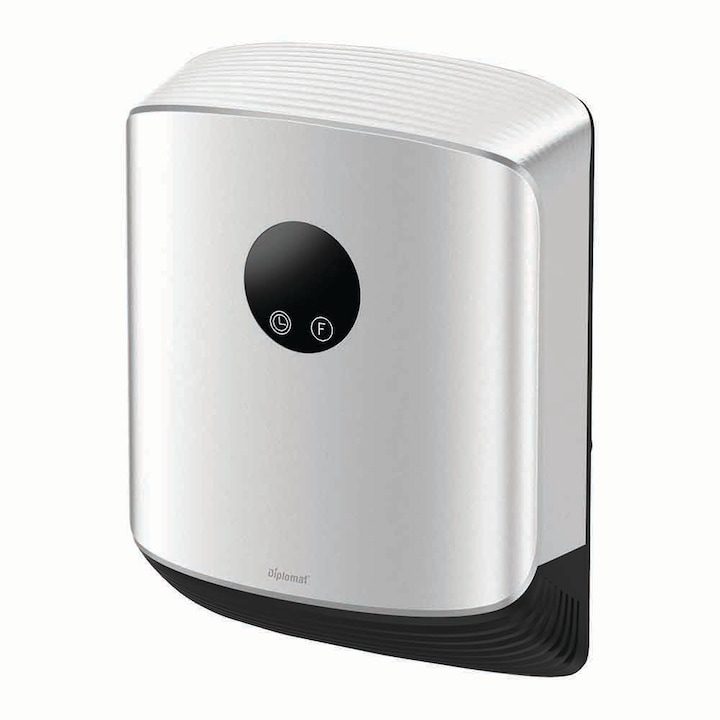 Печка Diplomat K55, 2000W, LED, За баня, Вентилаторна, таймер, Сребрист