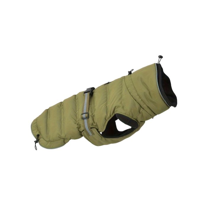 Есенно-зимни Дрехи за Кучета и Котки Зимно яке за кучета – Топло, дишащо и ветроустойчиво палто, със закопчаване с катарама, идеално за малки, средни и големи породи, Зимна жилетка за кучета | Топло облекло | Водоустойчив външен слой, Зелено, S