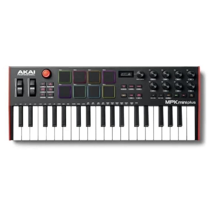 Кой Синтезатор да Изберем През 2025 г. Синтезатор Akai, MPK Mini MIDI клавиатура, USB, черен/червен