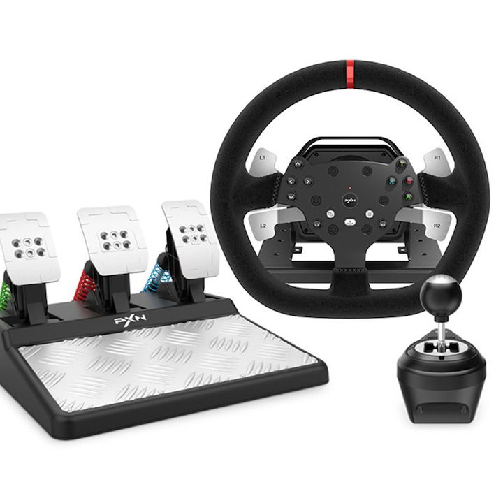 Топ 30 Волани за Игри - PC, Xbox, Playstation PXN V10 Волан за игри с педали и скоростен лост