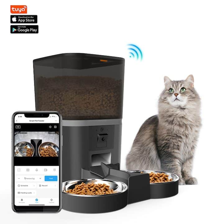 Качествени Автоматични Хранилки за Кучета и Котки - Класация Двойна автоматична хранилка за кучета и котки