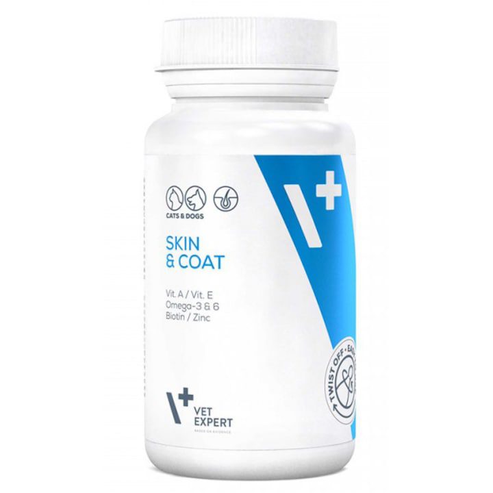 Най-Добрите Хранителни Добавки За Кучета: Новите Тенденции През 2025 Година Добавка за кучета и котки Vetexpert, Skin & Coat, 30 капсули