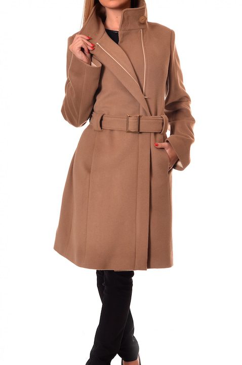 Стилни Дамски Палта за Зима 2025-2026 Дамско палто Asinella, модел Асинела, екрю