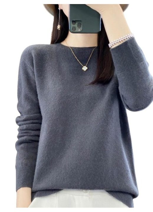 Елегантни Дамски Блузи И Пуловери През 2025 Дамски пуловер QingHe Cashmere