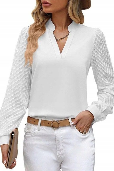 Елегантни Дамски Блузи И Пуловери През 2025 Елегантна блуза с класическа кройка