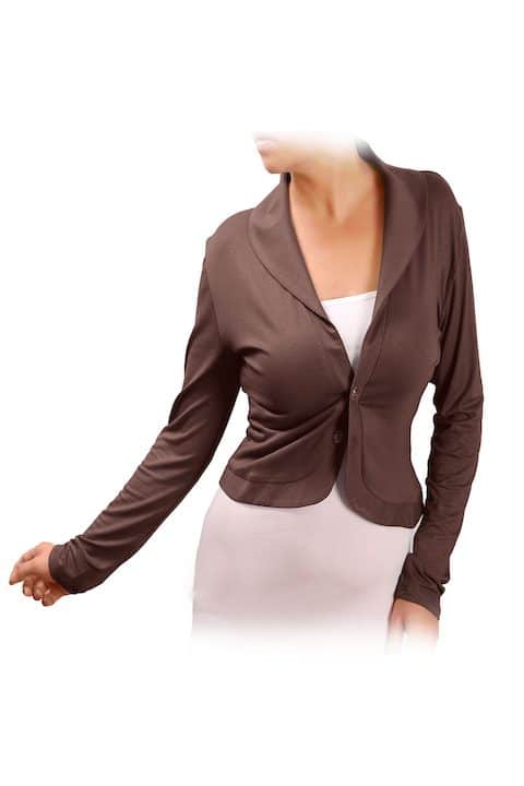 Елегантно Дамско Сако - Официални и Ежедневни - Най-Доброто от Мода 2025 Година Дамско сако Ivanel С обла яка и от трико