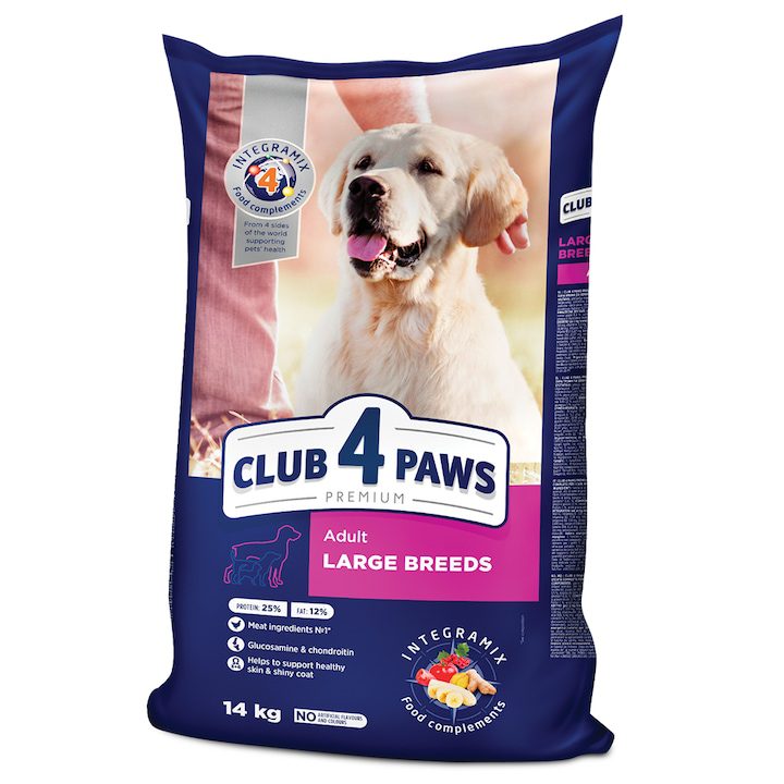 Топ 15 Храни за Подсилване на Имунната Система на Куче През 2025 Година Club 4 Paws Premium пълноценна суха храна за големи възрастни кучета, 14 кг