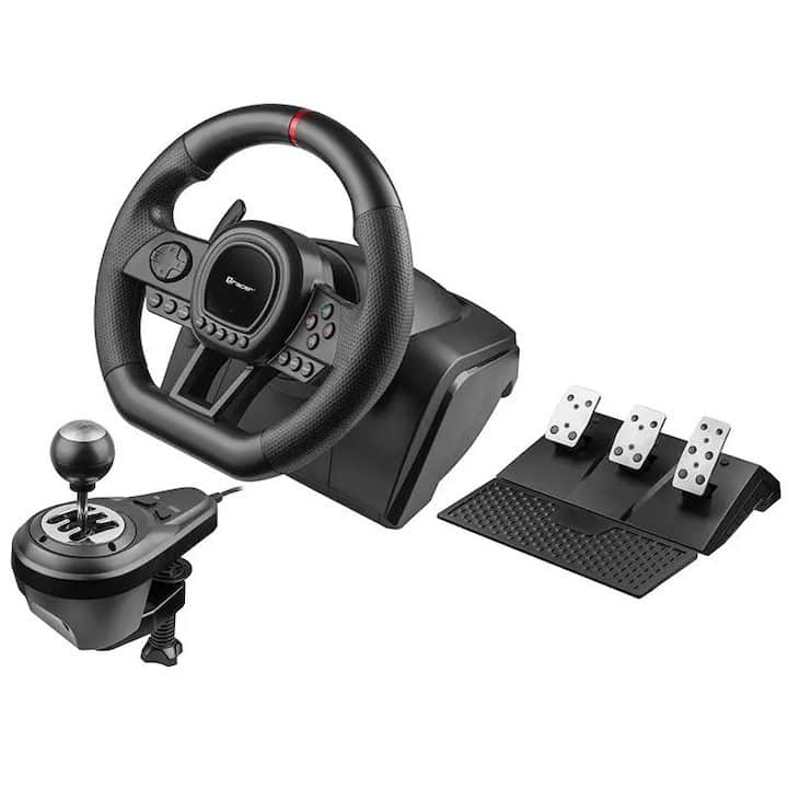 Топ 30 Волани за Игри - PC, Xbox, Playstation Волан Tracer SimRacer 6w1 с педали