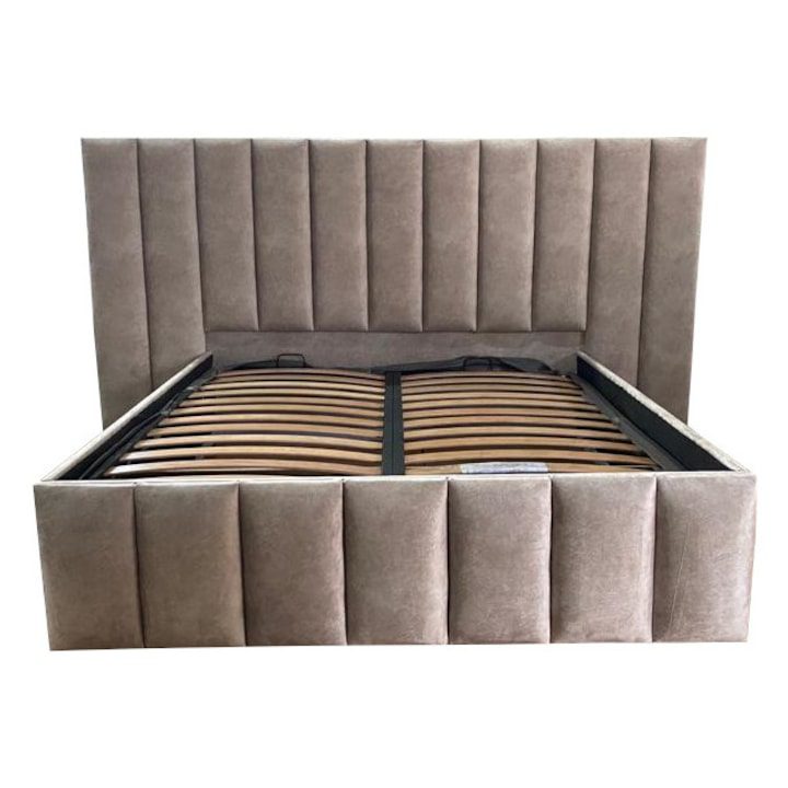 Кои са Най-Добрите Легла за 2025 Година? Тапицирано легло Damo с ламеларна основа