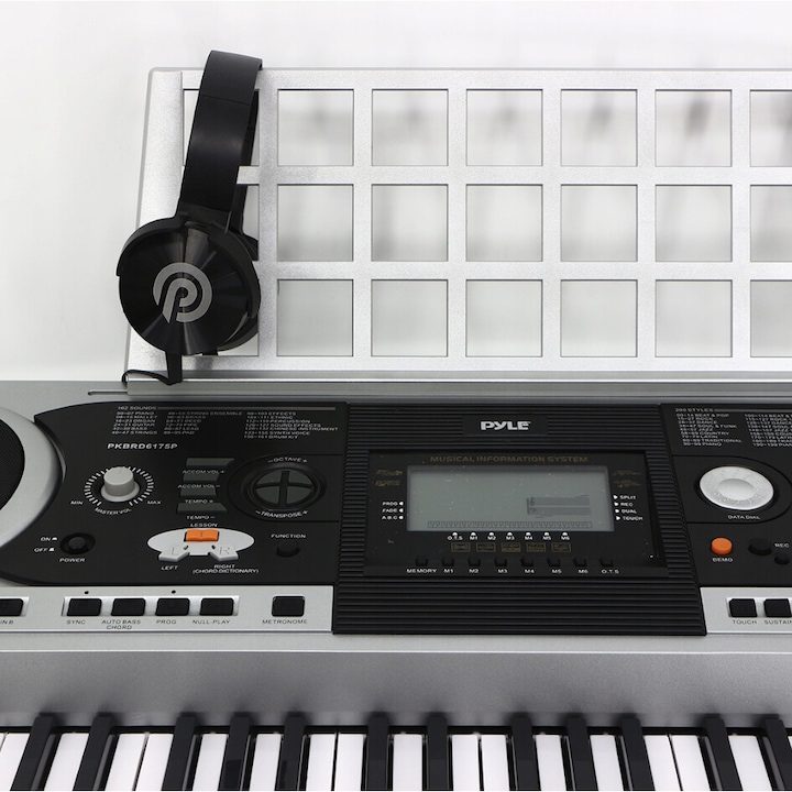 Кой Синтезатор да Изберем През 2025 г. Електронен орган, Pyle, 61 клавиша, професионален, сребрист/черен