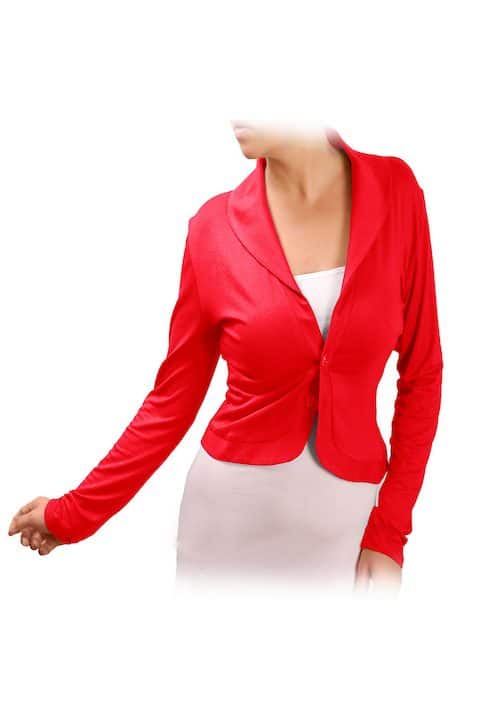 Елегантно Дамско Сако - Официални и Ежедневни - Най-Доброто от Мода 2025 Година Дамско сако Ivanel С обла яка и от трико