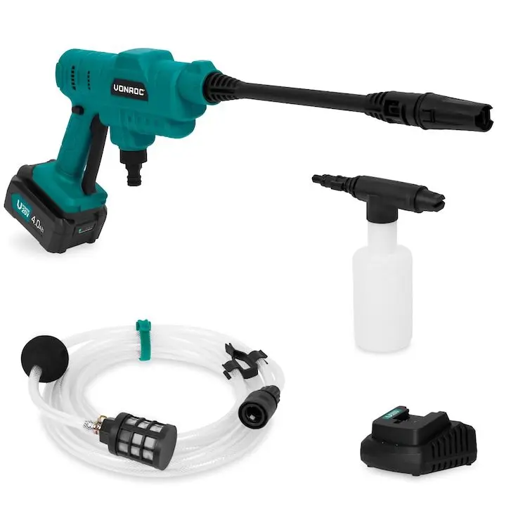 Най-добрите Преносими Акумулаторни Водоструйки: Комфорт И Мощност Навсякъде Уред за миене под налягане VONROC